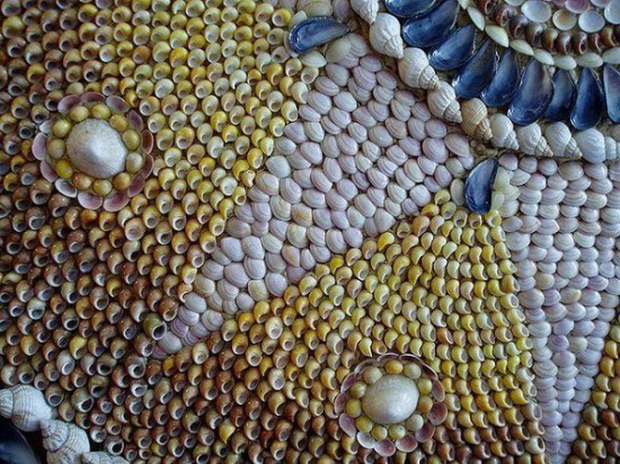 Причудливые мозаики из ракушек - одна из загадок таинственного грота