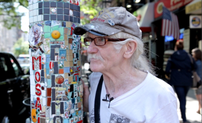 Удивительные мозаики Джима Пауэра на столбах в  East Village