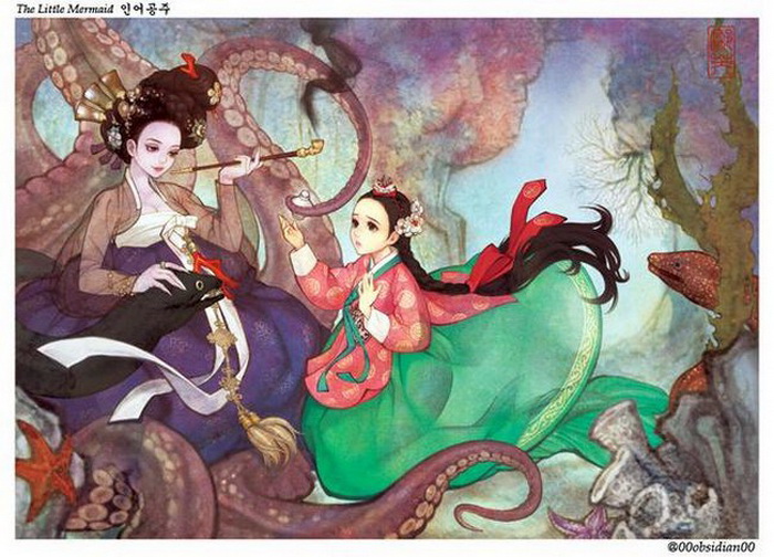 Русалочка: иллюстрация корейской художницы Nayoung Wooh