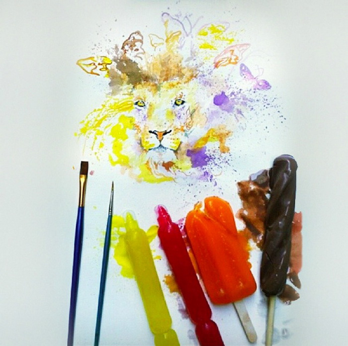 Мороженое вместо красок: рисунки от Отмана Тома (Othman Toma)