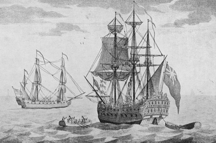 Английское судно забирает Селькирка с острова