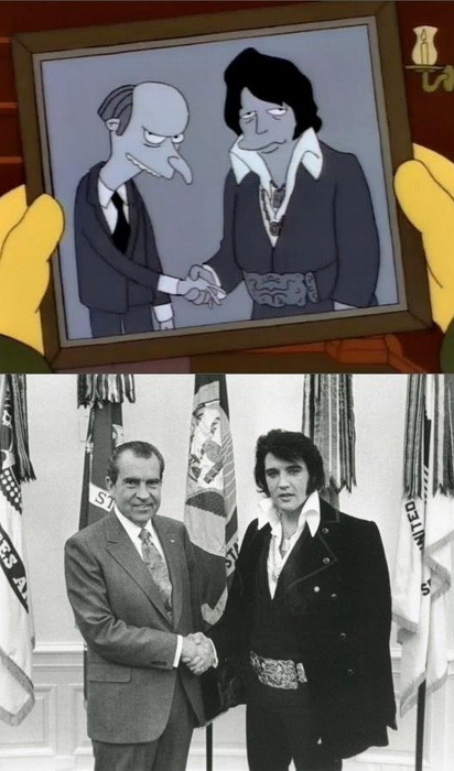 Пародия на встречу американского президента Ричарда Никсона с Элвисом Пресли