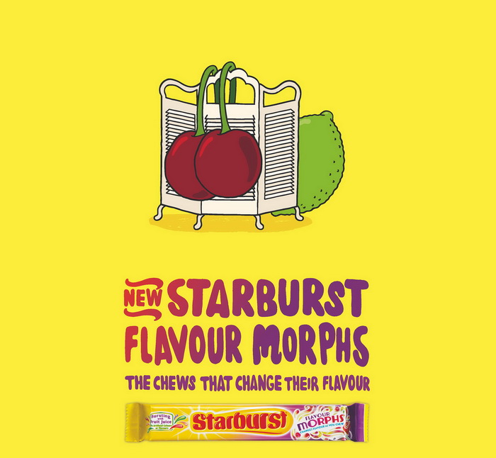 Реклама жевательной резинки Starburst