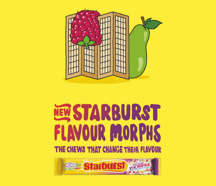 Реклама жевательной резинки Starburst