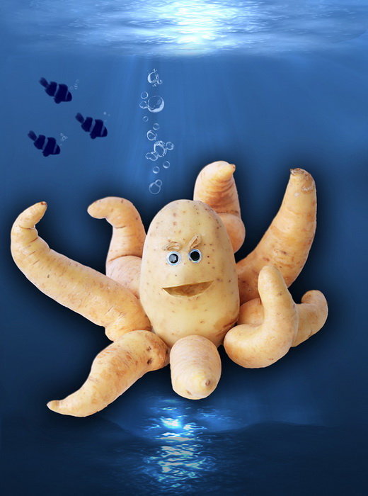 Игра с едой: картофельный осьминог Potatoctapus от Ванессы Дуалиб