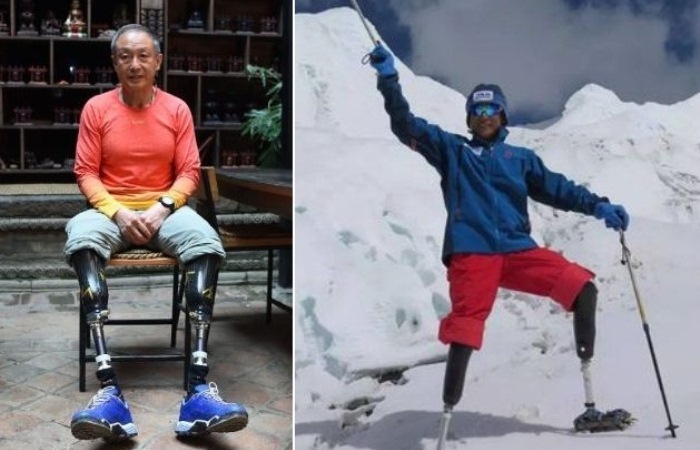 Ся Бойю - безногий альпинист, покоривший Эверест.