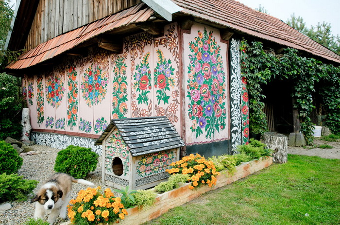 Залипье - деревня с расписными домами (Польша)