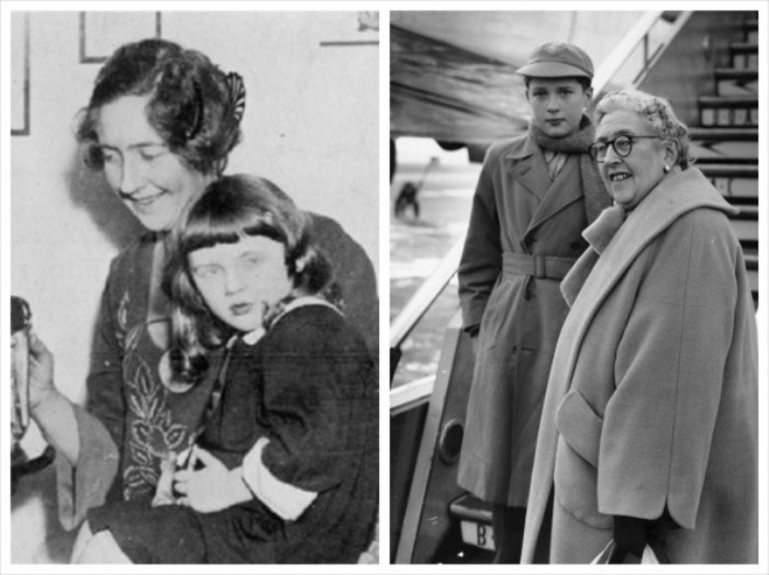 Агата Кристи с дочерью Розалиндой и со своим внуком Мэтью Причардом