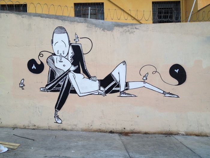 Влюбленные пары на рисунках уличного художника Алекса Сенны (Alex Senna)