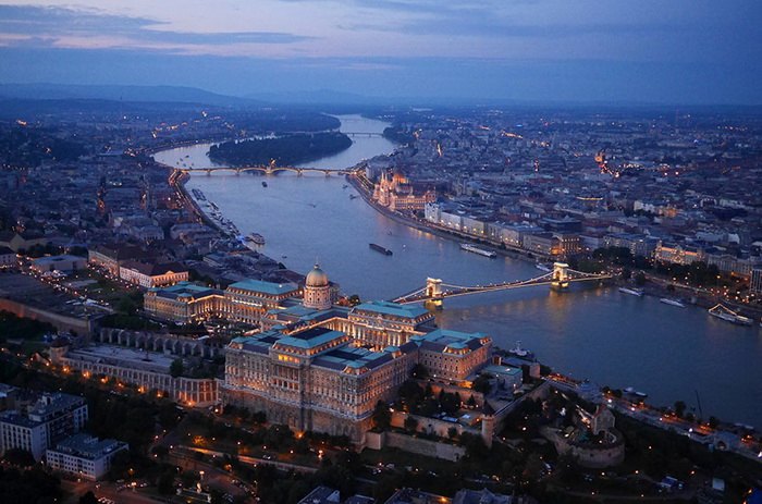 Ночная панорама Будапешта, Венгрия