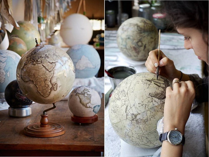 Рисованные глобусы от компании Bellerby & Co. Globemakers