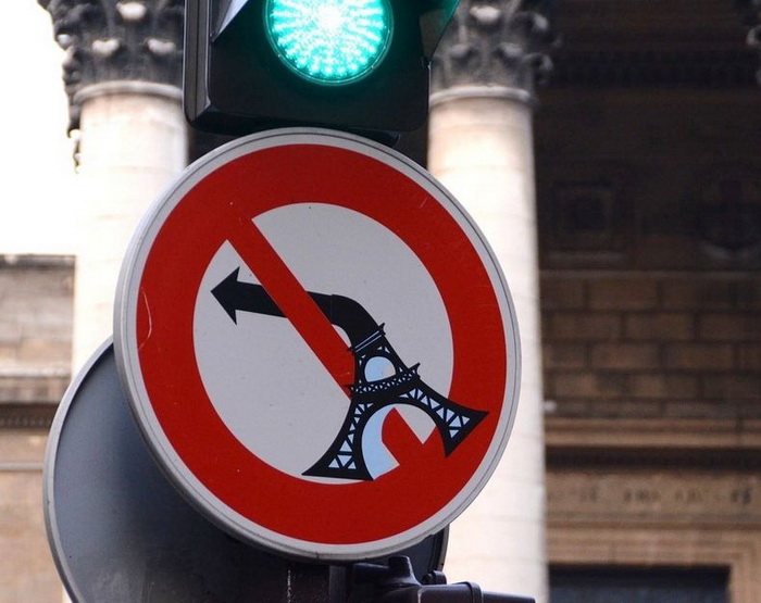 Креативные дорожные знаки от французского художника Клета Авраама