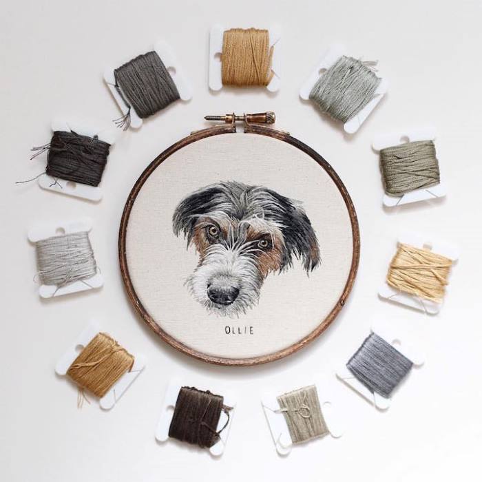 Вышитые портреты собак от Эмилли Феррис (Emillie Ferris)