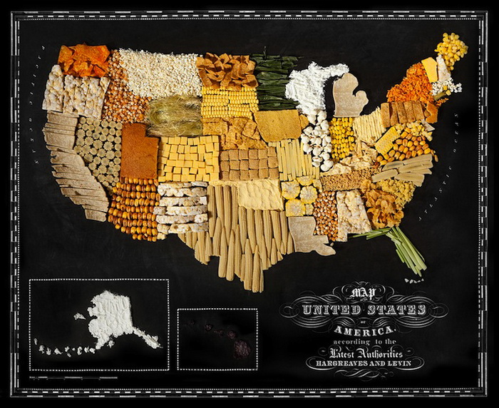 50 американских штатов из кукурузы