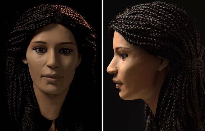 Реконструированный портрет египетской царицы Меритамон.