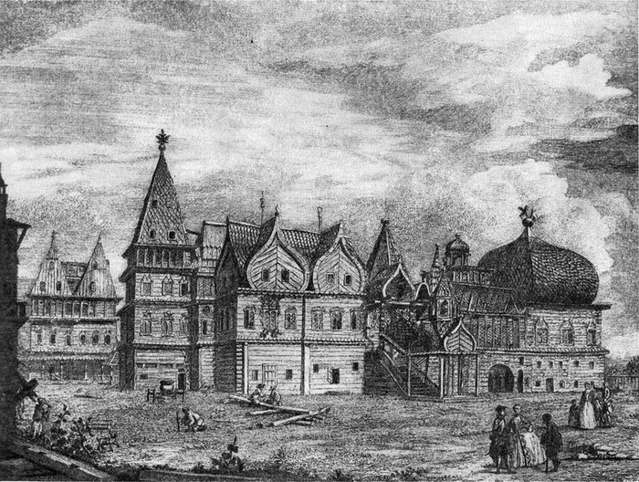 Коломенский дворец. Изображение, датируемое 18 веком