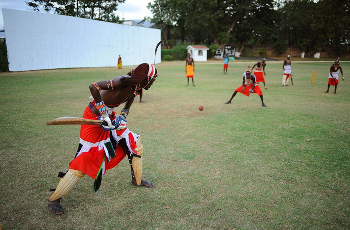 Крикет-воины африканского племени масаи