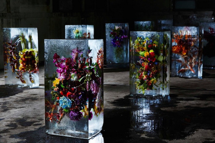 Цветы во льду: инсталляция от Макото Азума (Makoto Azuma)
