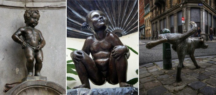 *Писающие* статуи в Брюсселе