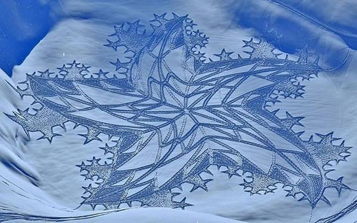 Снежные рисунки от Саймона Бека