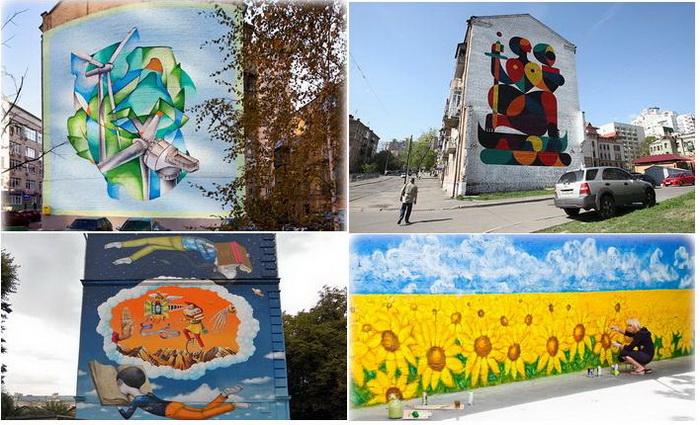 Многообразие граффити на улицах Киева