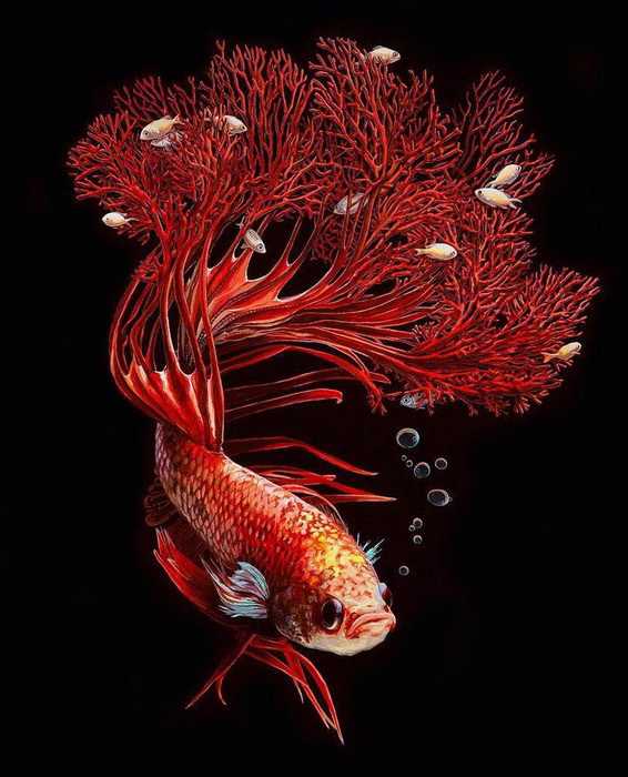Сюрреалистические рыбы: творчество художницы Лизы Эриксон