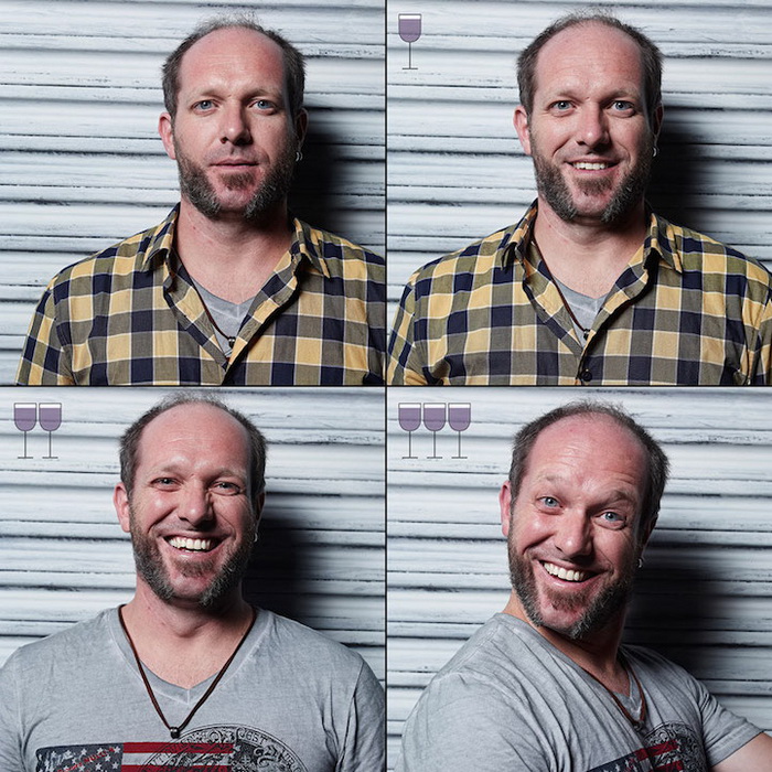 Три бокала спустя: портреты людей до и после употребления спиртного