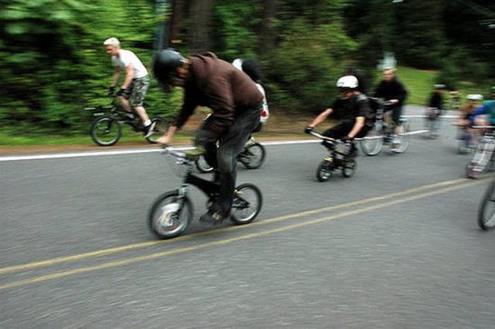 Участники велозаезда (Портленд, штат Орегон, США)