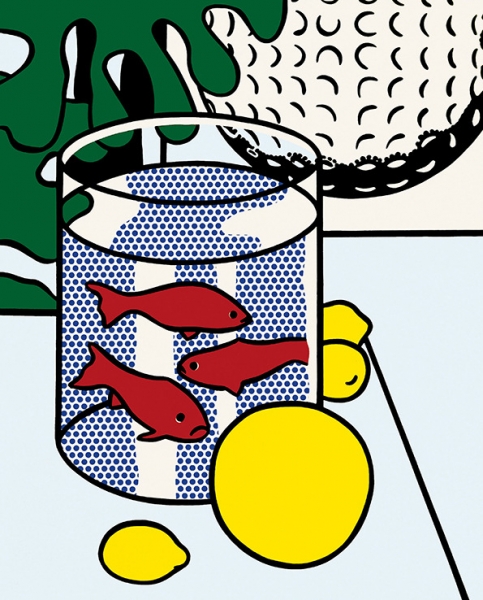 Рой Лихтенштейн (Roy Lichtenstein) "Still Life with goldfish": дань уважения Матиссу