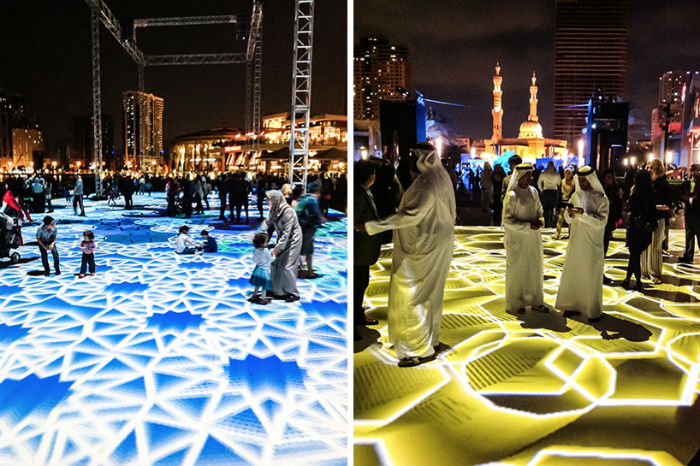 Впечатляющие цифровые инсталляции-арабески от Мигеля Шевалье
