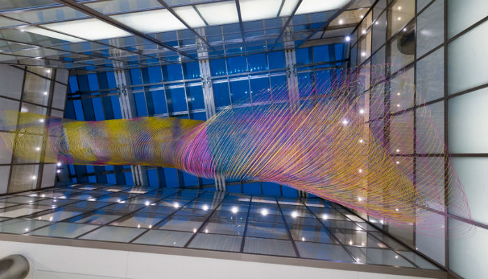 Подвесная инсталляция «Воздушный сад» в Международном аэропорту Лос-Анджелеса