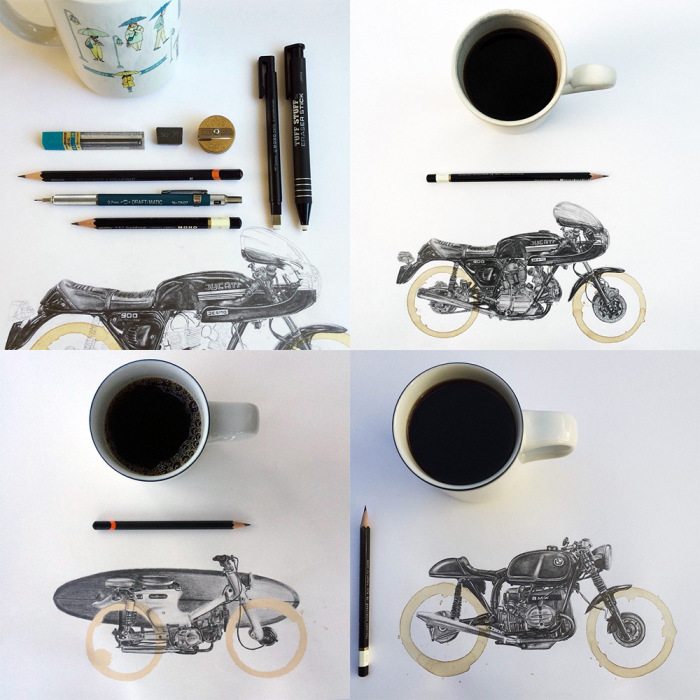 Потрясающие иллюстрации, вдохновлённые следами от кофейной кружки