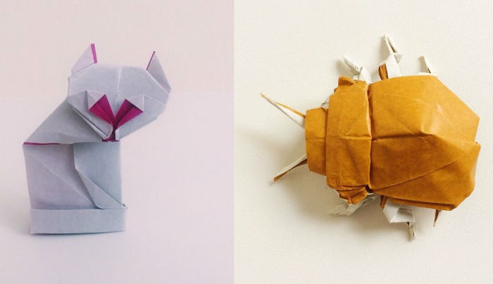 Художник решил каждый день выкладывать фото новой фигурки оригами в свой блог
