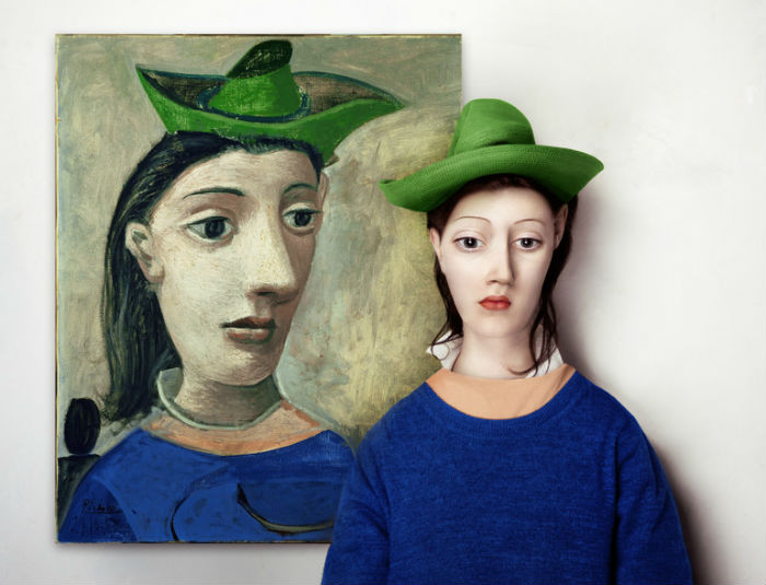 Прототип для картины Пабло Пикассо Женщина в зеленой шляпе. 1939