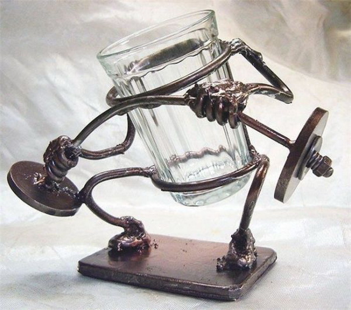 Оригинальные граненые стаканы в стиле Steampunk