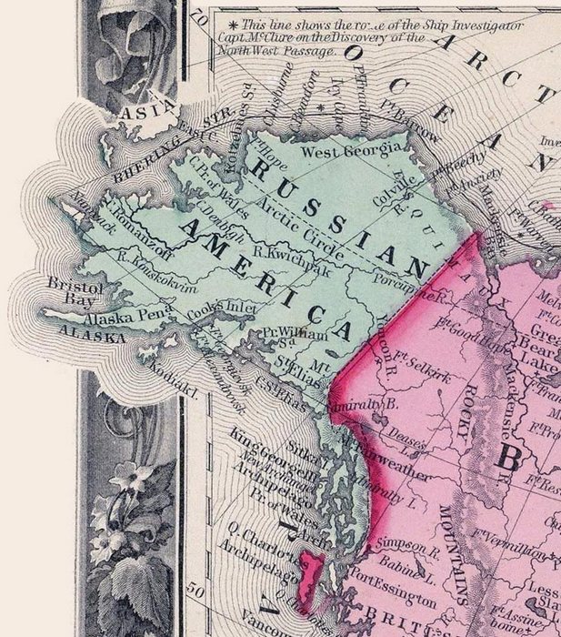  Русская Америка в 1860 году.