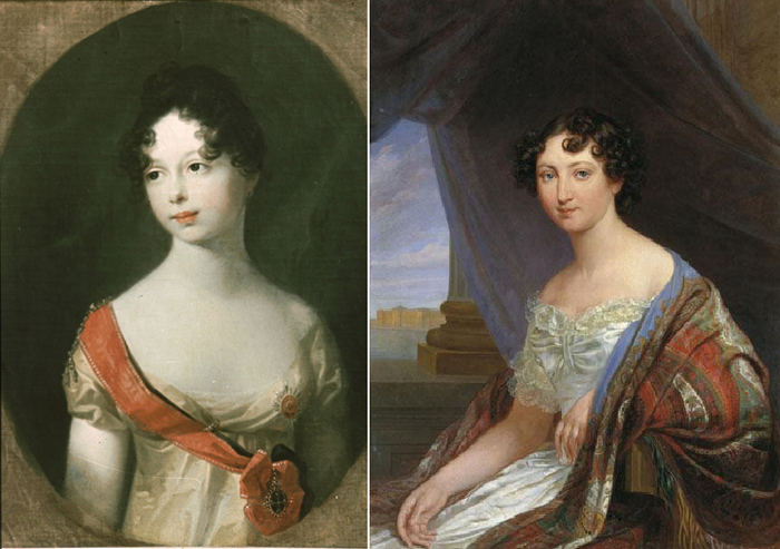 Великая княгиня Екатерина Павловна и Великая княгиня Анна Павловна. 
