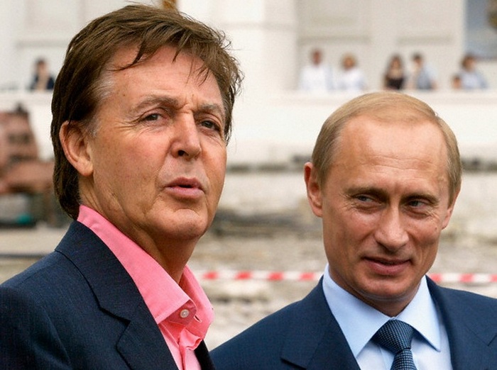 Экс-битл Пол Маккартни и президент РФ Владимир Путин.
