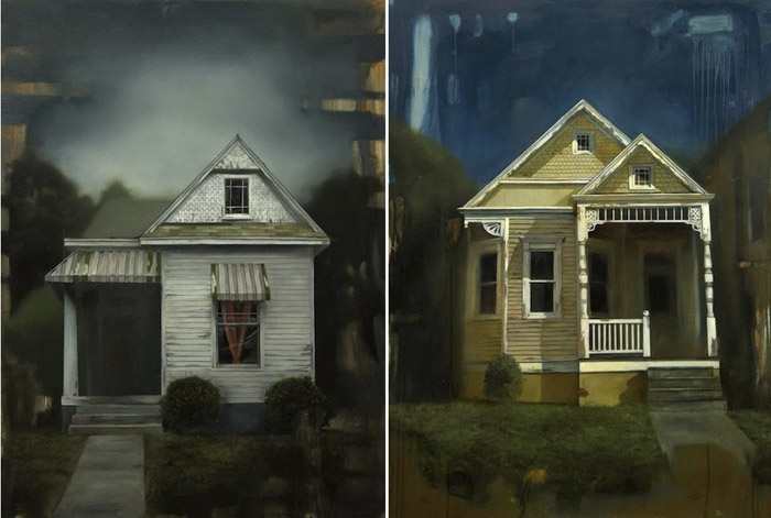 Американский живописец Джаред Смол (Jared Small) очарован мрачноватой романтикой архитектуры старых районов родного Мемфиса. 