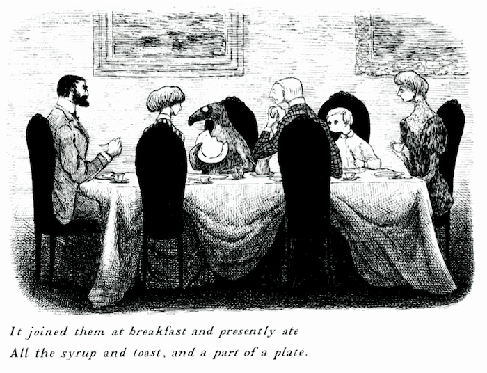 Иллюстрация Эдварда Гори из книги «Сомнительный гость» («The Doubtful Guest»), 1957