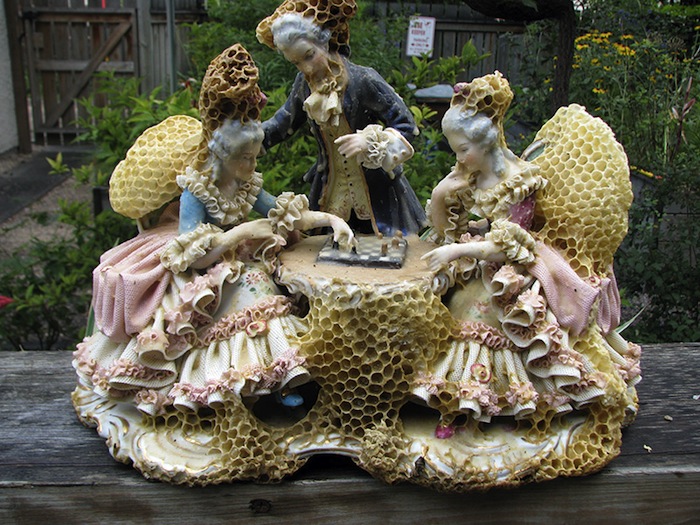 Аганета Дайк (Aganetha Dyck): скульптуры, покрытые пчелиными сотами