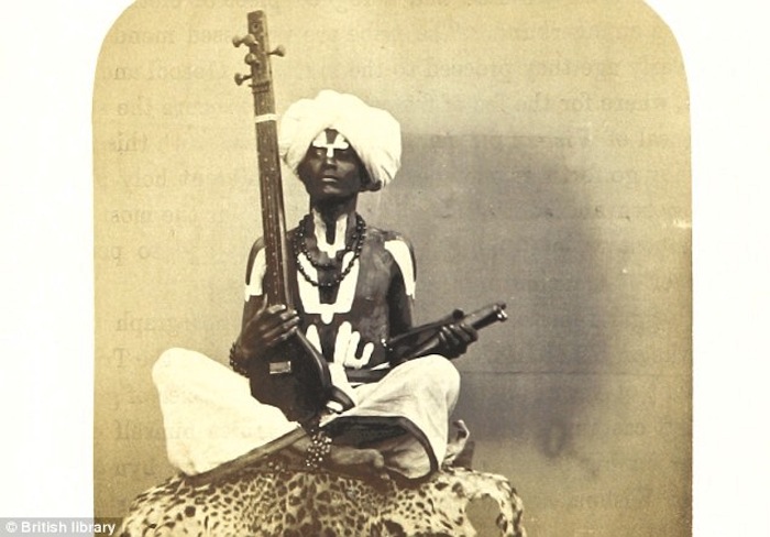 Индийский музыкант, 1863г