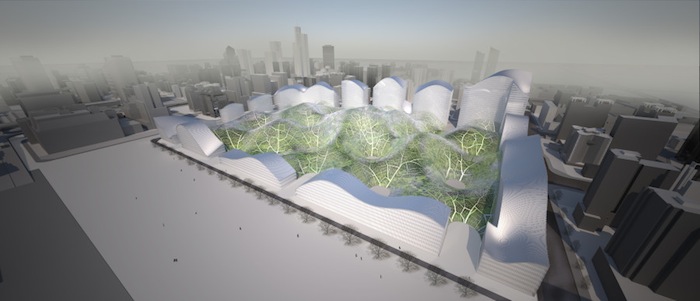 Источником вдохновения для «Пузырей» послужила знаменитая утопическая идея американского архитектора и изобретателя Бакминстера Фуллера, предложившего заключить весь Нью-Йорк в геодезический купол