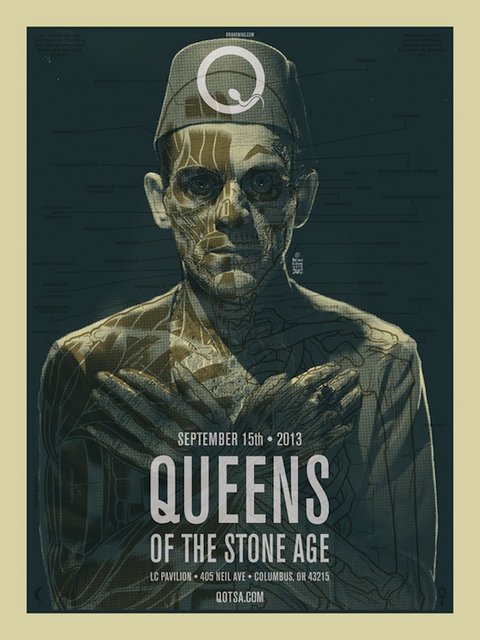 Афиша для концерта Queens of the Stone Age