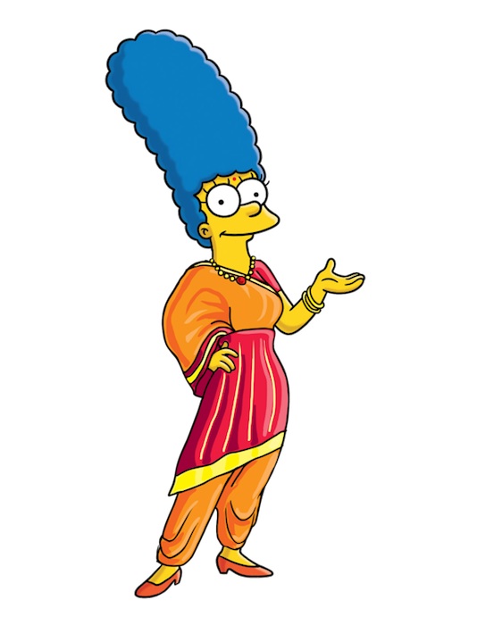 Мардж носит сари в особенной, характерной для айеров манере