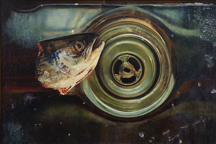Mary Pratt, Fish Head in Steel Sink, 1983