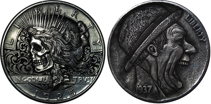 Резные монеты «Hobo Nickels» Паоло Курсио (Paolo Curcio)