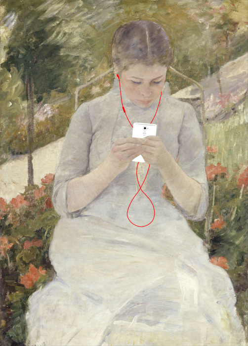 «Отдых» (оригинал - картина Mary Cassatt, 1880-82)