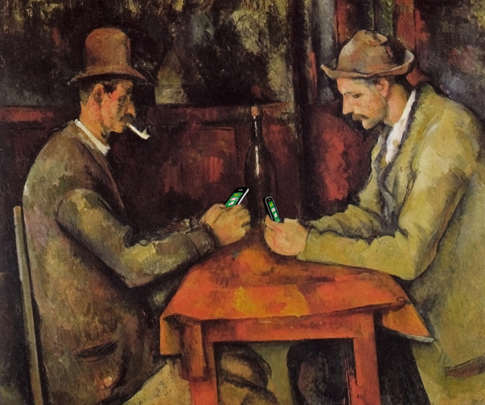 «Карточные игроки» (оригинал от Paul Cezanne 1894–1895)