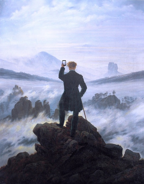 «Когда ты видишь этот великолепный пейзаж» (оригинал - «Странник над морем тумана»  Каспара Давида Фридриха, 1818)